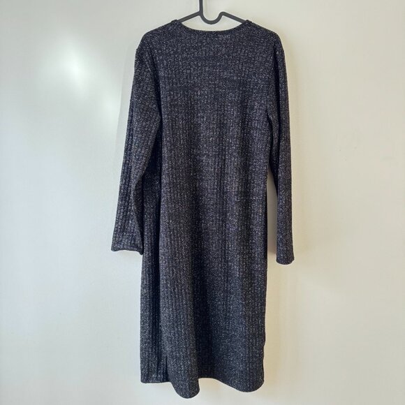 Accent Black Shimmer Metallic Cardigan | Size L | 42” Long - Picture 4 of 7